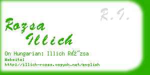 rozsa illich business card
